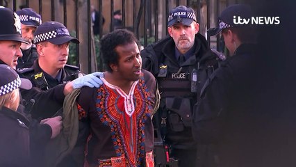 Police Taser man outside Parliament
