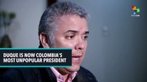 Duque Is Now Colombia's Most Unpopular President