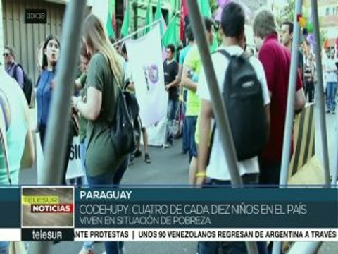 Paraguayos marchan para exigir el cumplimiento de los Derechos Humanos