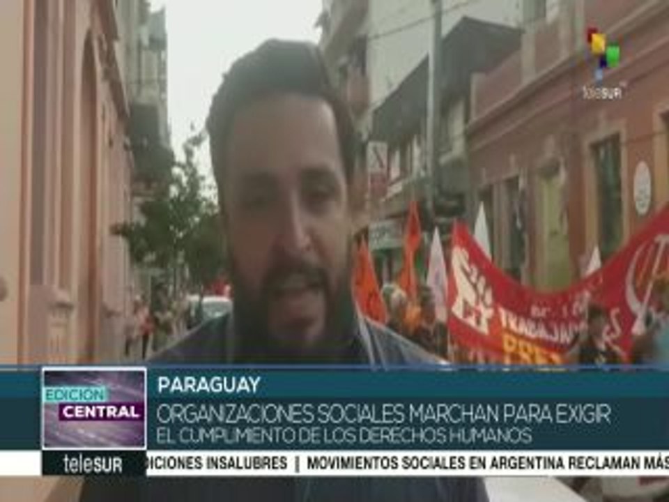 Paraguayos marchan para exigir se respeten sus Derechos Humanos