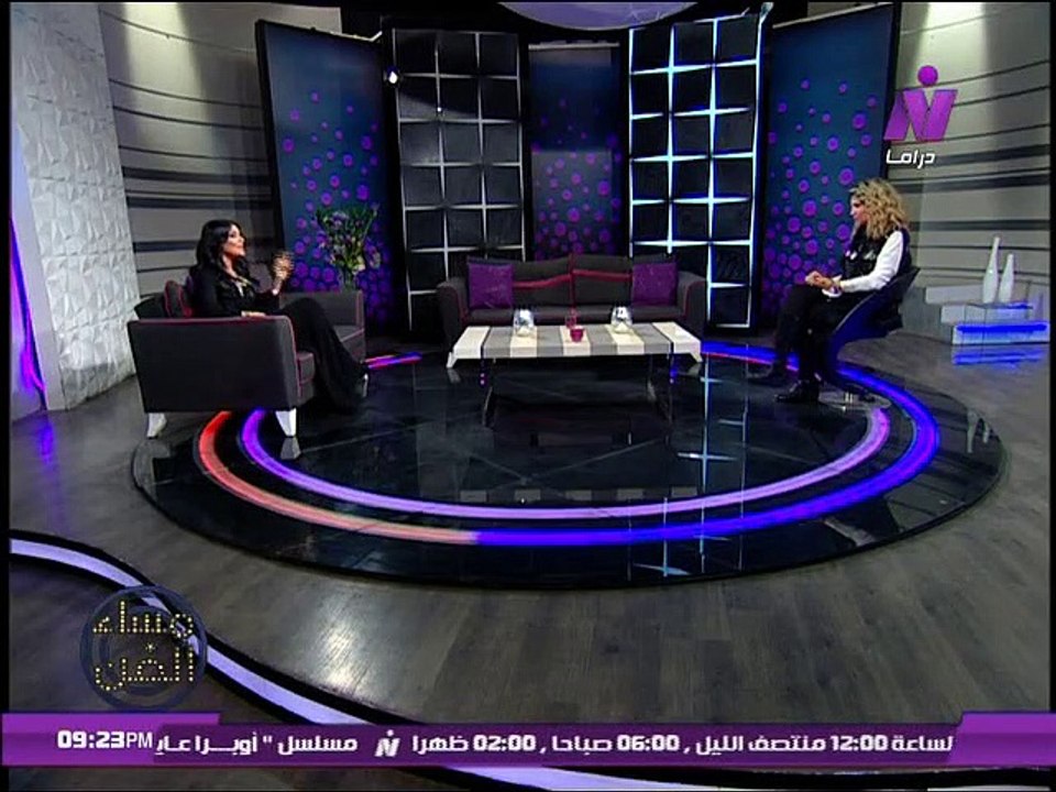 الفنانة والاعلامية هبة الاباصيرى فى مساء الفن مع الاعلامية ايات اباظه_