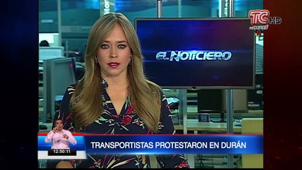 Transportistas protestaron en Durán
