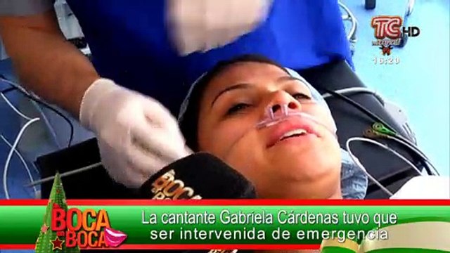 La cantante Gabriela Cárdenas tuvo que ser intervenida de emergencia
