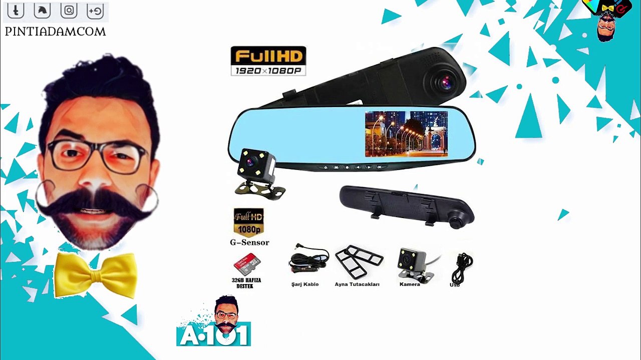 Piranha 1315 Full HD Arac Ici Kamera DETAYLI ILK BAKIS - PINTI AKTUEL INCELEME-