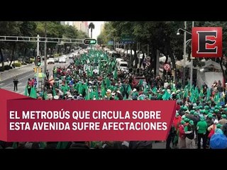 Megamarcha de campesinos origina caos vial en Paseo de la Reforma