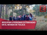 Rescatan a 10 personas perdidas en el Nevado de Toluca