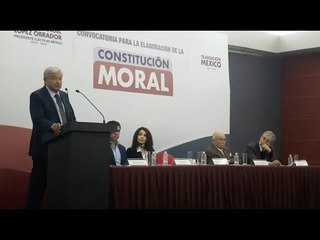 AMLO lanza convocatoria para elaboración de Constitución Moral