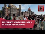 Peregrinos se dirigen a dar gracias a la Virgen de Guadalupe