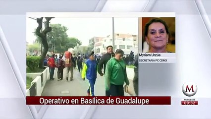 Operativo en Basílica de Guadalupe: Myriam Urzúa