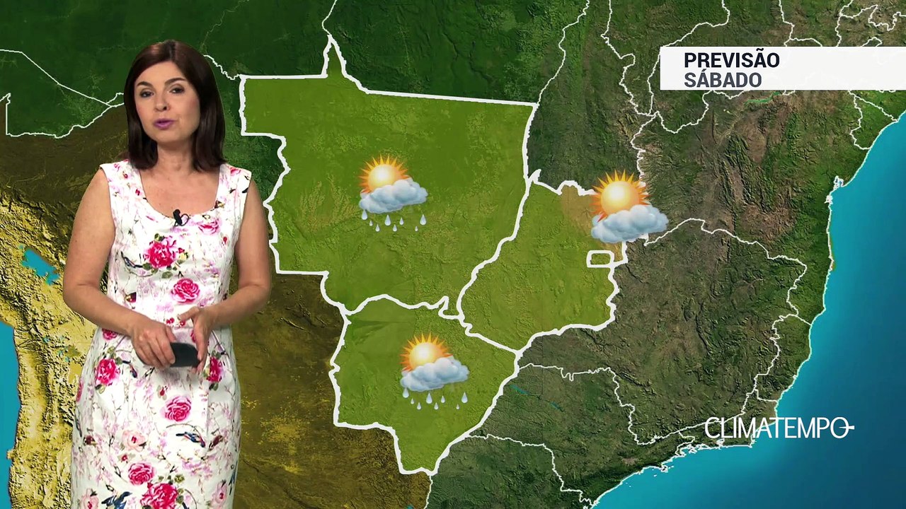 Previsão Centro-Oeste – Sol forte e pancadas de chuva