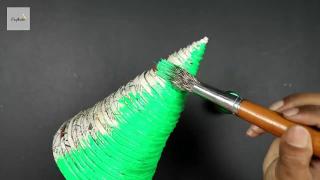 How to make Christmas Tree From Newspaper | Recycled Christmas Tree | Christmas Decor