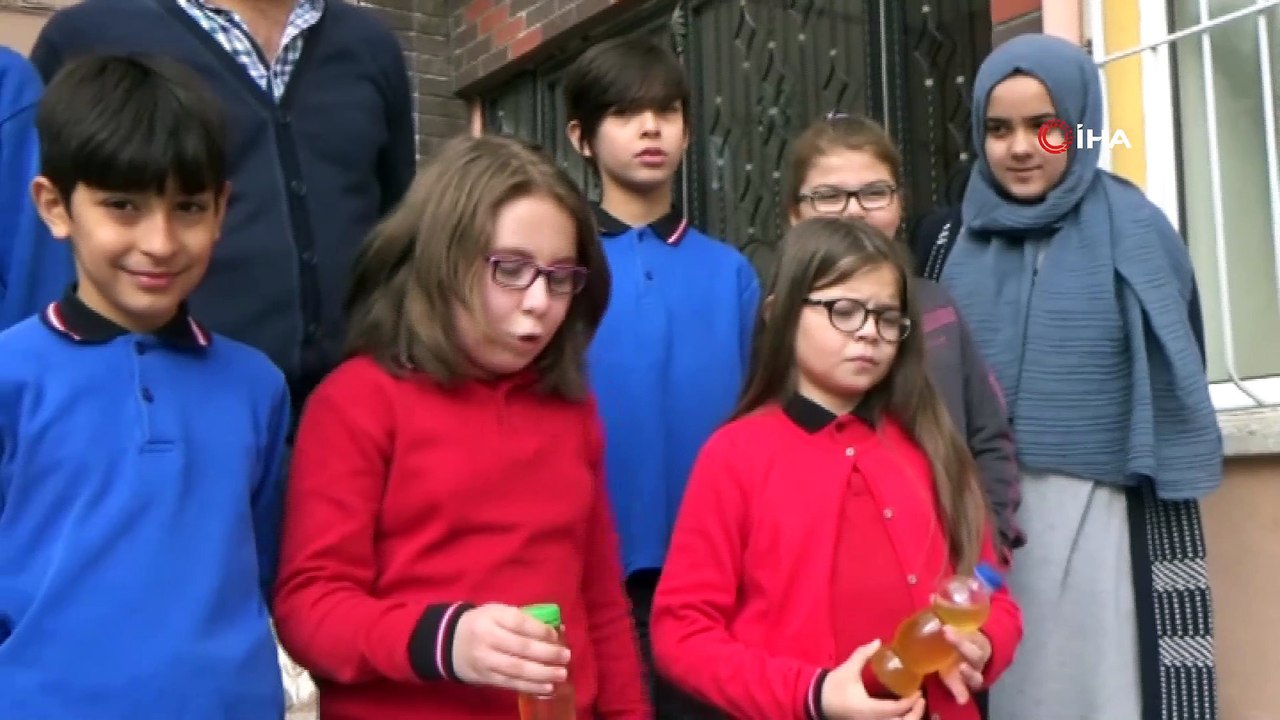 Öğrencilerden örnek davranış...Öğretmen ve öğrencilerinin başlattığı “Atık Yağ Toplama” projesi ilçedeki tüm öğrencilere örnek oldu