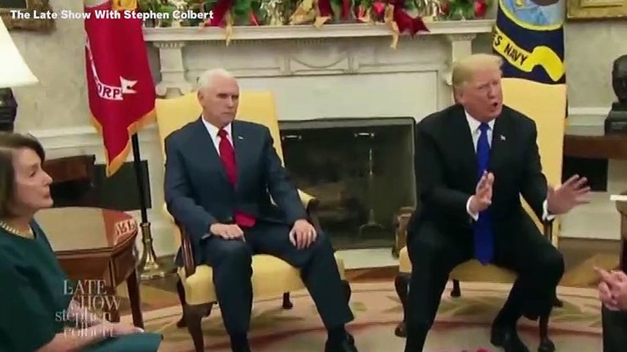 Stephen Colbert Has Mike Pence Inner Monologue At Trump Meeting: 'I'm A Manila Envelope Taped To A Beige Wall'