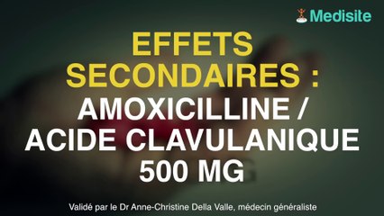 Amoxicilline/acide clavulanique 500 mg : les effets secondaires