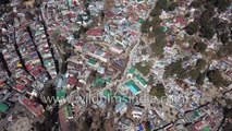 Nainital hill station aerial view - crowded and over-built to the gills