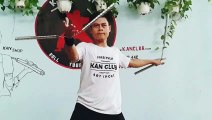 [N] CÔN INOX XOẮN, XÍCH XOAY. #Kanshop côn nhị khúc. #Nunchaku shop