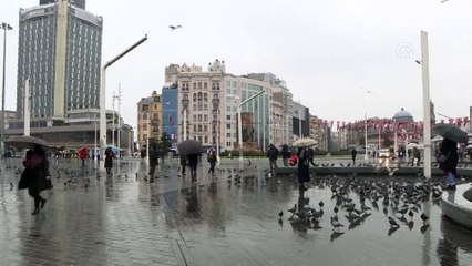 Taksim kar yağışı - İSTANBUL