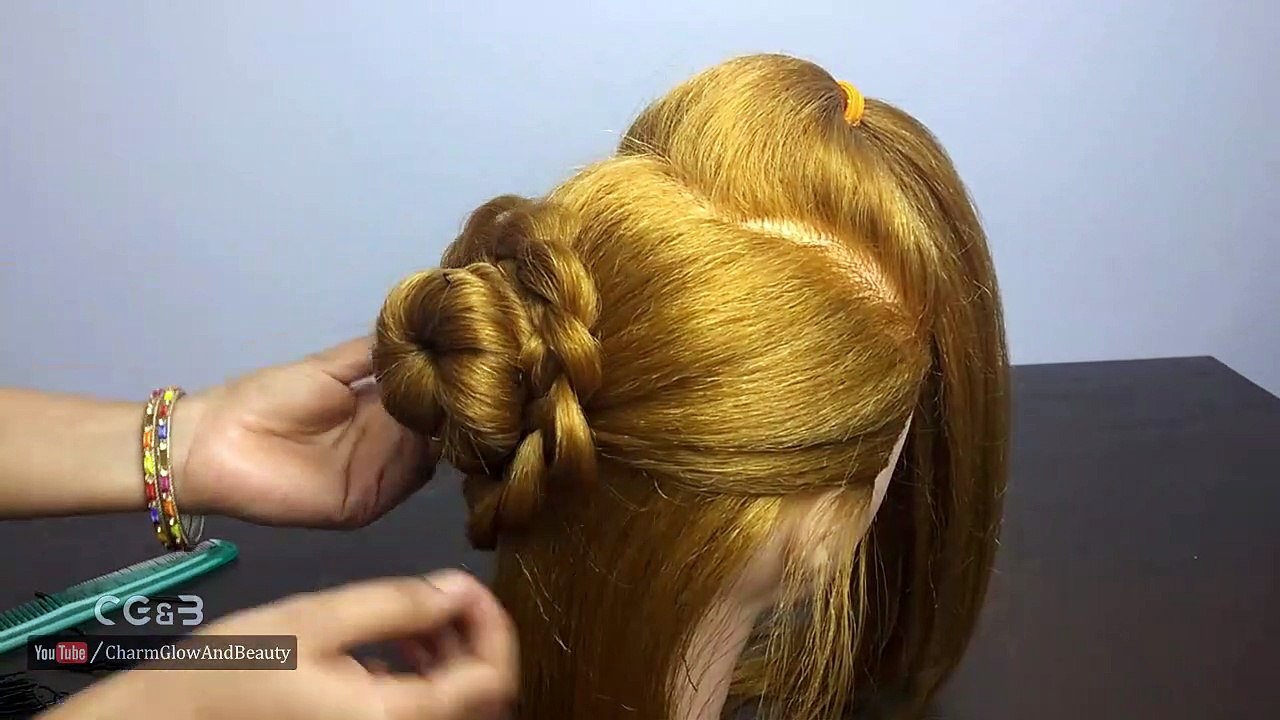 Latest Hairstyle Flower Bun