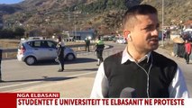 Report TV - Studentët bllokojnë autostradën Elbasan-Tiranë