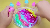 Slime Mixing ASMR - Clear Slime Mixing With Slushie Beads.