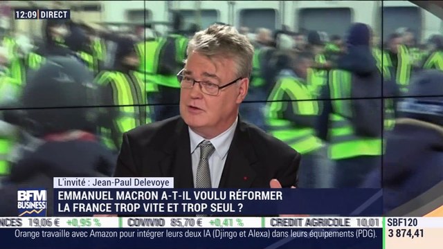 Le lien entre progrès économique et progrès social est aujourd'hui remis en cause , Jean Paul Delevoye, haut-commissaire en charge de la réforme des retraites – 12/12