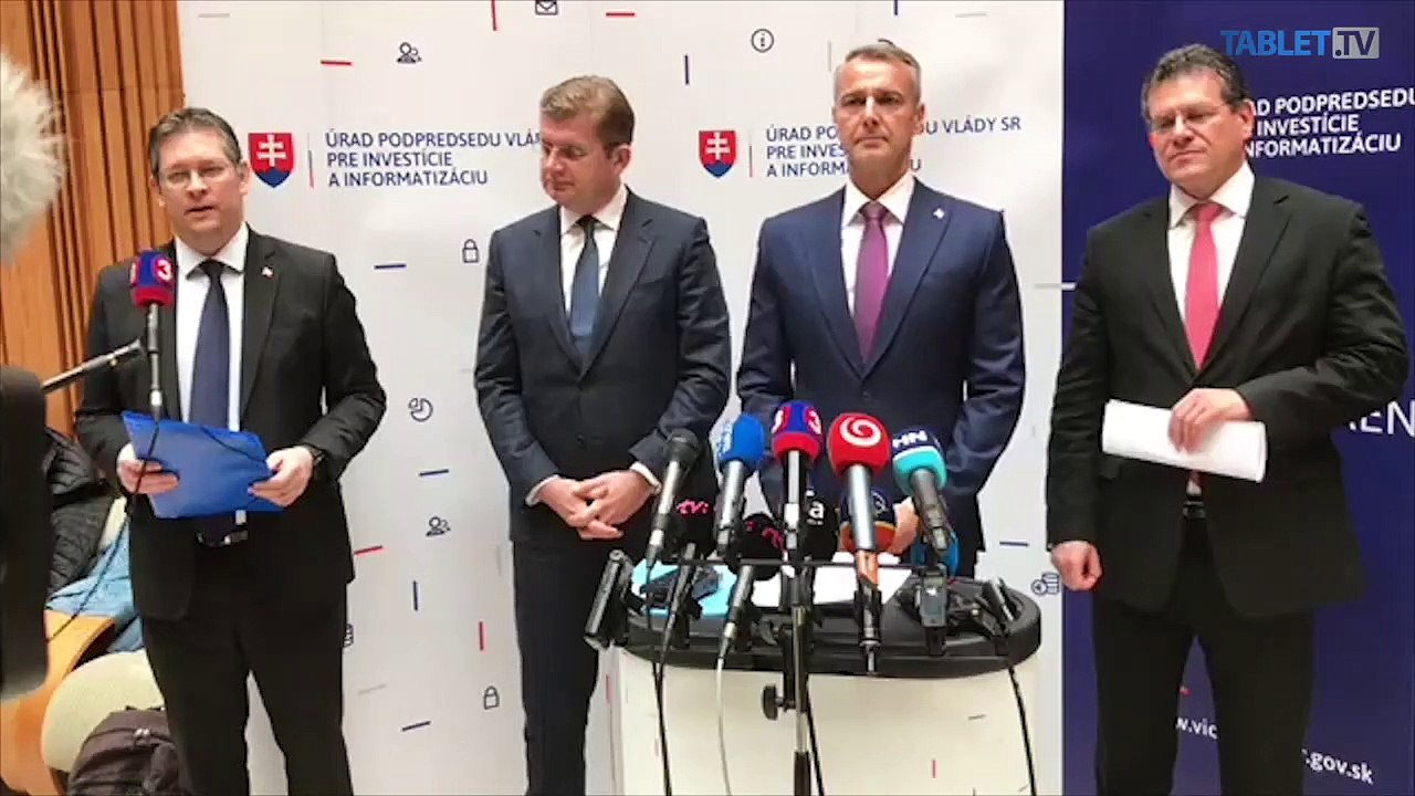 ZÁZNAM: Brífing R. Rašiho, M. Šefčoviča a P. Žigu