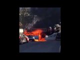 Report TV - Tiranë, merr flakë dhe shpërthen makina e parkuar tek Kopshti Botanik
