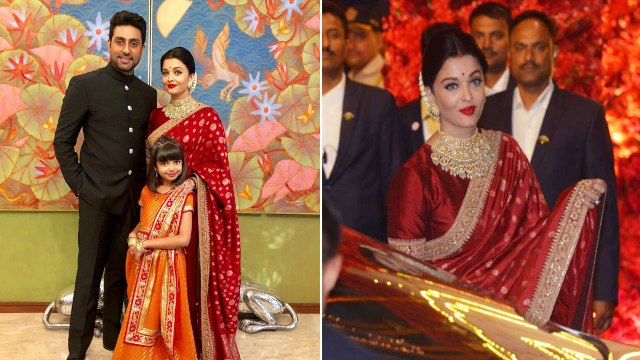 Isha Ambani Wedding: Aishwarya Rai Bachchan looks Royal in red saree | FilmiBeat