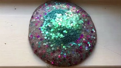 The Most Satisfying Glitter Slime Mixing #340