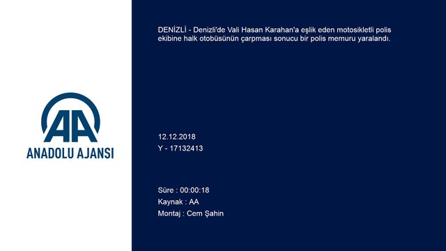 Valilik eskortuna otobüs çarptı - DENİZLİ