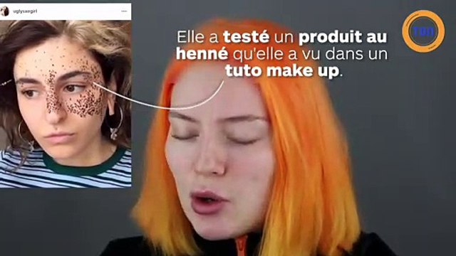 Un tuto make up pour avoir des taches de rousseur au henné tourne au drame...