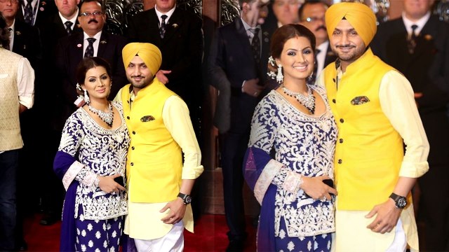 Isha Ambani’s wedding: Harbhajan Singh arrives with wife Geeta Basra at Antilia | FilmiBeat