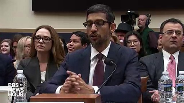 WATCH- Why does Trump's image appear under searches for 'idiot' Google CEO Pichai answers.