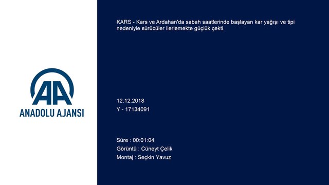 Kar yağışı ve tipi sürücülere zor anlar yaşattı - KARS