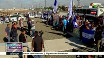 Migrantes centroamericanos protestan ante Consulado de EEUU en Tijuana