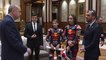 Cumhurbaşkanı Erdoğan, Kenan Sofuoğlu ile 2018 moto 3 şampiyonu Can Öncü ve kardeşi Deniz Öncü'yü kabul etti
