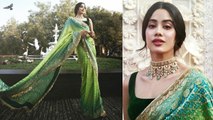 Isha Ambani Wedding: Jhanvi Kapoor gives major fashion goals in her saree avatar | Boldsky