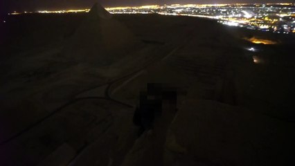 Friends Climb Great Pyramid of Giza for Photoshoot