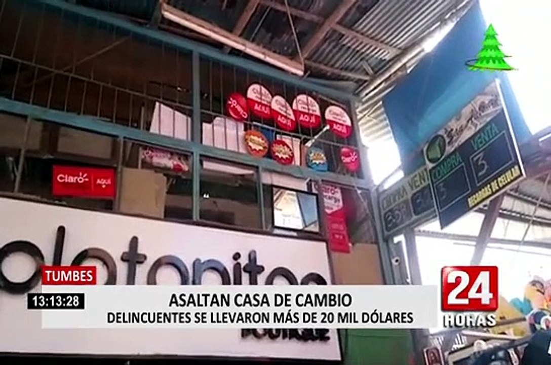 Tumbes: banda de venezolanos asalta casa de cambio en Aguas Verdes