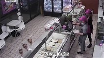 Un braqueur armé d'un couteau tente de voler la caisse d'une boutique.