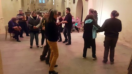 Répétition du groupe "Las Belutas Dau Canto" pour la crèche vivante de Noël 2018.