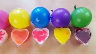 Making Slime With Balloons And Hearts - Satisfying Slime