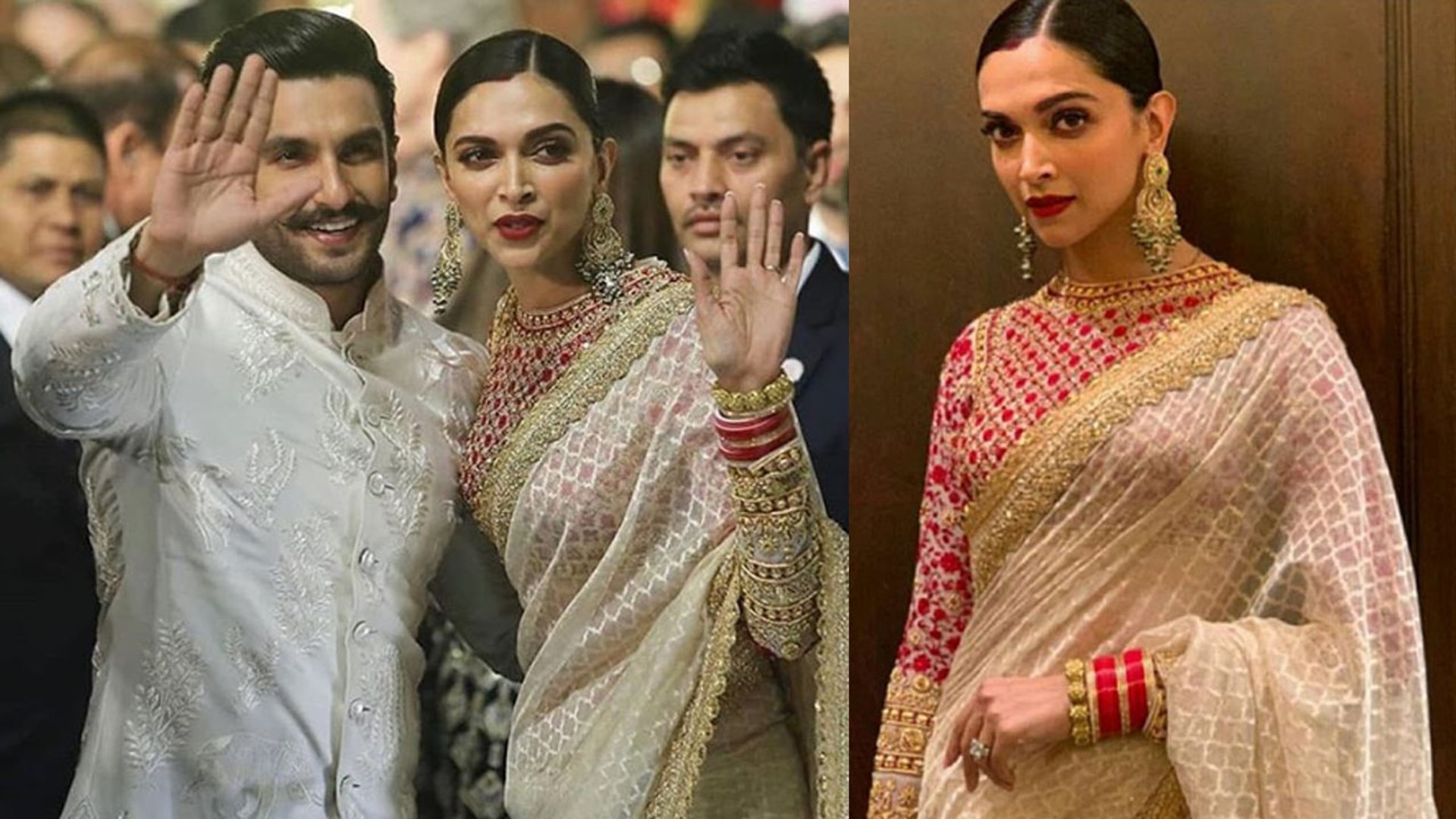 Isha Ambani Wedding: Deepika Padukone looks stunning in Golden White Saree  | FilmiBeat - video Dailymotion