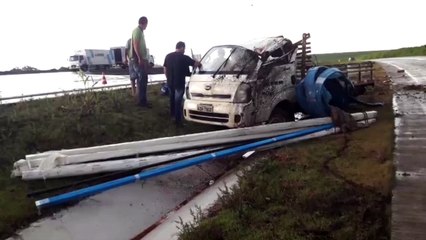 Homem tem lesão grave em capotamento na BR-163