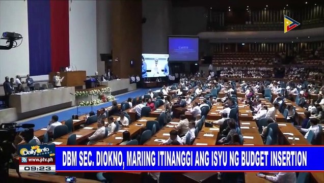 DBM Sec. Diokno, mariing itinanggi ang isyu ng budget insertion