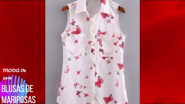 BLUSAS CON DISEÑOS Y ESTAMPADOS DE MARIPOSAS MODA 2019- MODA V5