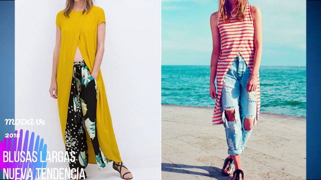 BLUSAS LARGAS NUEVA TENDENCIA MODA 2018- 2019- MODA V5