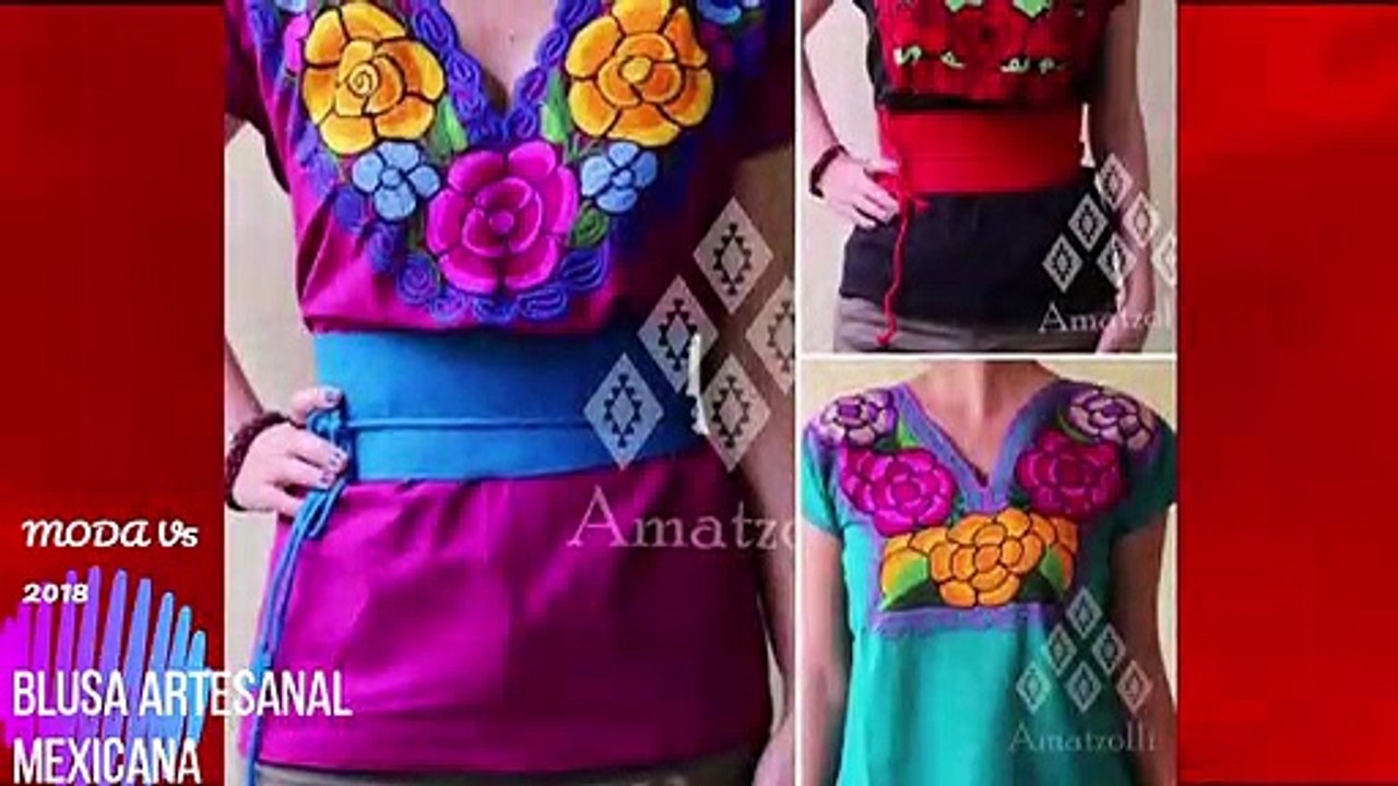 BLUSAS MEXICANAS ARTESANALES CON ESTAMPADOS- MODA V5