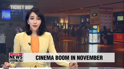 Number of moviegoers in local cinemas grows more than 30 percent on-year in November
