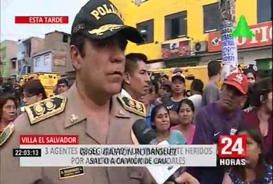 VES: dos policías quedaron heridos tras un intento de asalto a camión de caudales